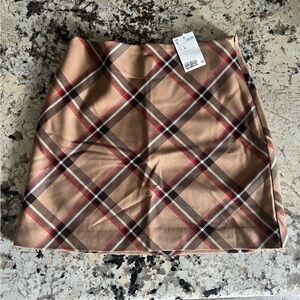 H&M Brown Mini Pencil Skirt for Casual Work